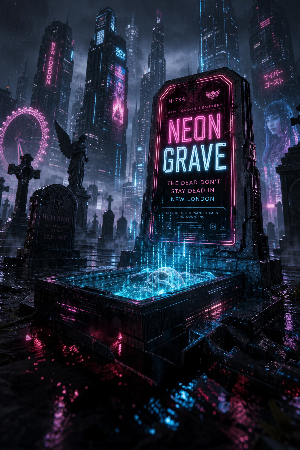 Neon Grave — cover art featuring Detective Mara Ko